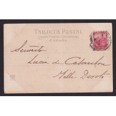 BERNARDO DE IRIGOYEN ANTIGUA TARJETA POSTAL CON FIRMA AUTOGRAFA